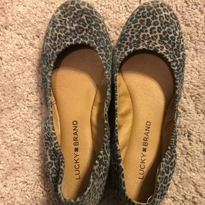 Leopard lucky brand flats